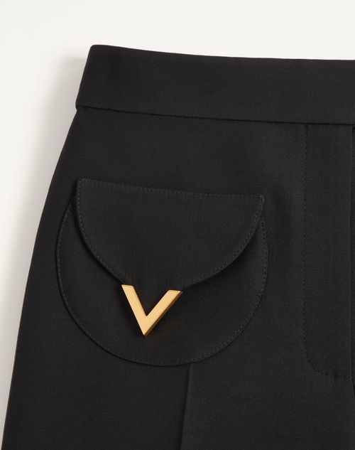 Valentino - Crepe Couture Trousers - Black - Woman - Trousers And Shorts